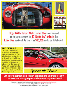 Ferrari Club of America & Urgent Pets on Death Row