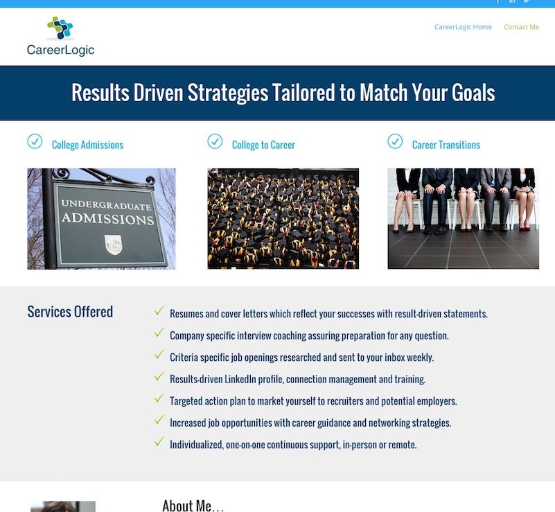 Career Logic WordPress Site screenshot