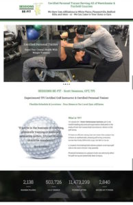 Screenshot of Sessions Be-Fit WordPress Site
