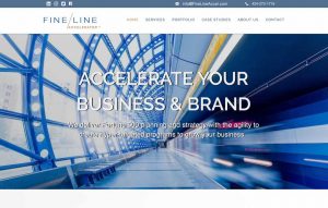 screenshot of Fine Line Accelerator WordPress Site