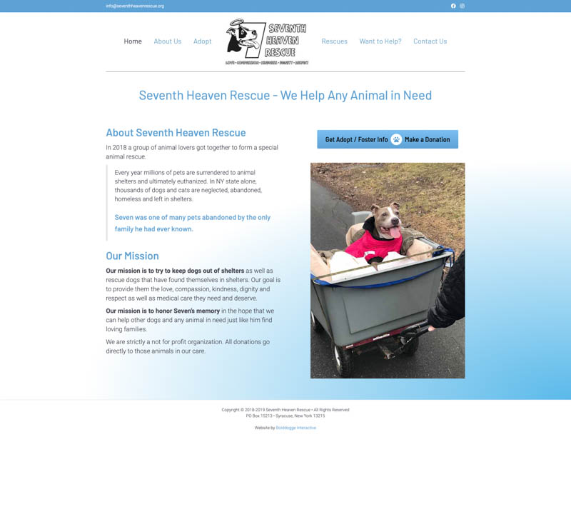 Seventh Heaven Rescue WordPress Site website